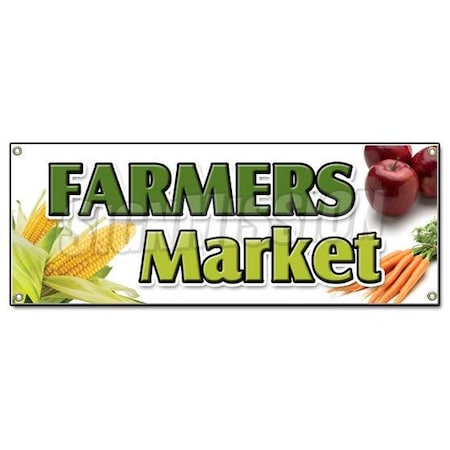 Signmission FARMERS MARKET BANNER SIGN produce fruit vegetables fresh tomatoes corn citrus B-Farmers Market
